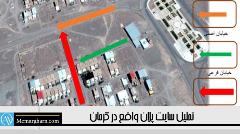 تحلیل سایت پلان واقع در کرمان